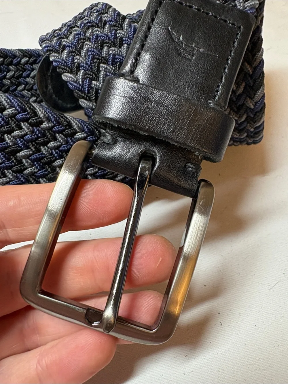 Tommy Bahama Black/Blue woven Belt flexible sizing